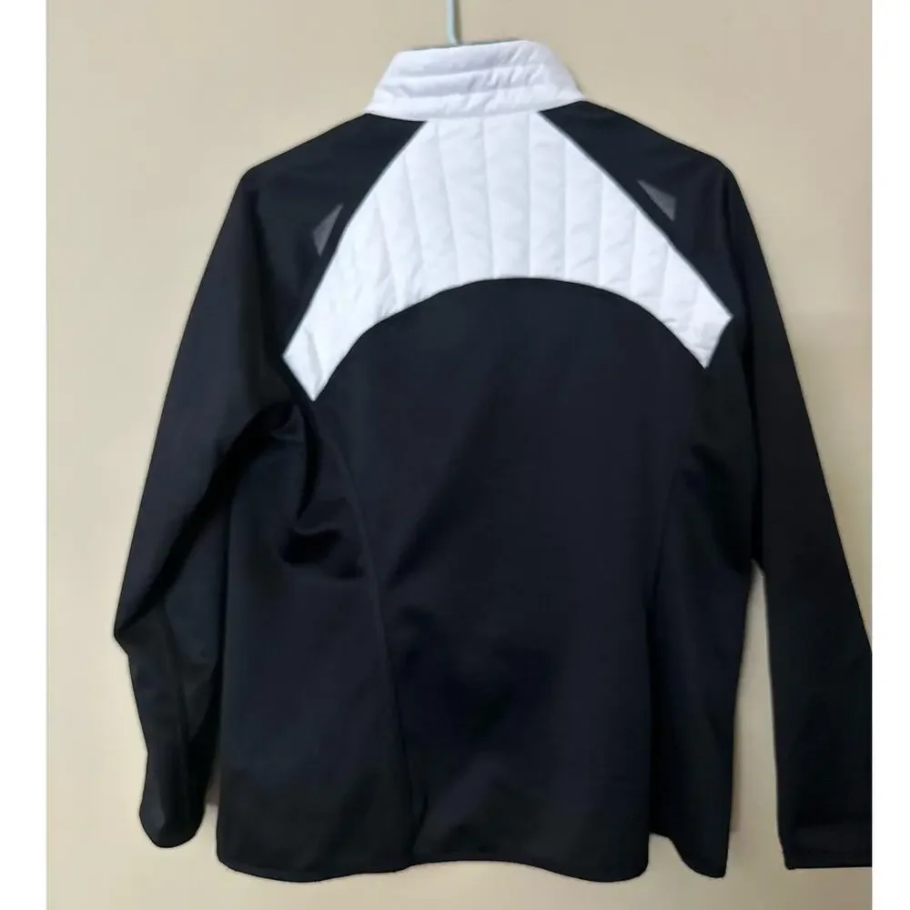 Eddie Bauer Jacket Emberlite Hybrid Zip Up Puffer White Black Womens Large - Picture 6 of 8